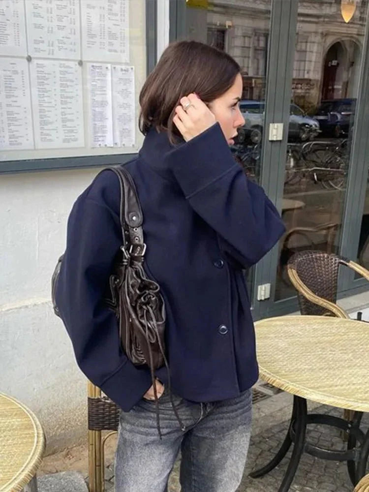 Elegant Rosalia jacket with stand-up collar