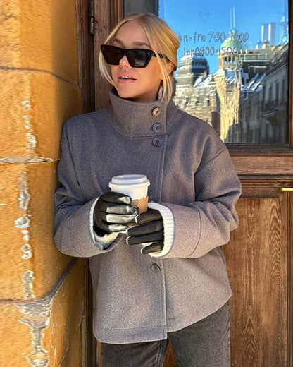 Elegant Rosalia jacket with stand-up collar